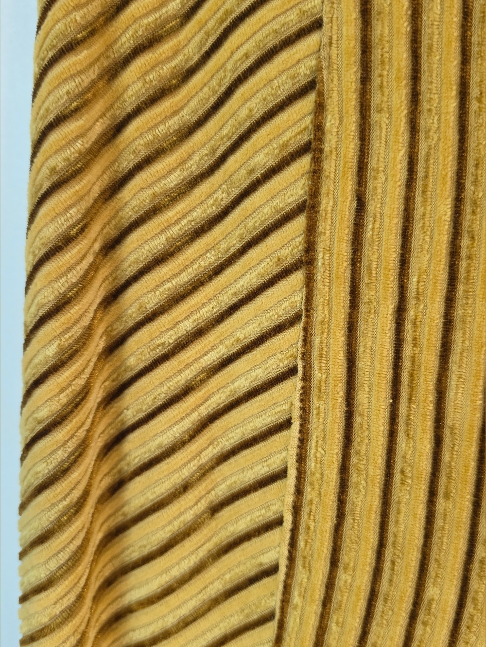 Free People Penny Pull On Velvet Ribbed Flare Pants Womens M Mustard Retro Stret - Picture 4 of 13
